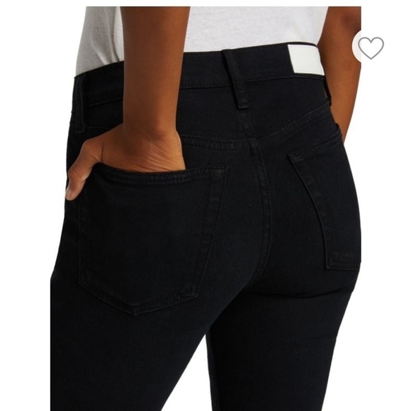 Re/done 90s Mid-Rise Ankle Crop Jeans Dark Jet Blue Black Size 26 - Picture 11 of 15